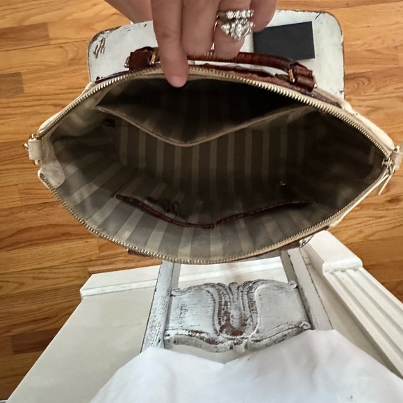 Large Duxbury Satchel Pecan Soriano by Brahmin - Picture 6 of 13